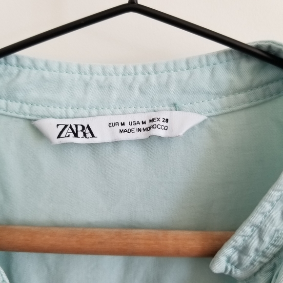 Zara light blue relaxed shirt size M - Picture 7 of 15